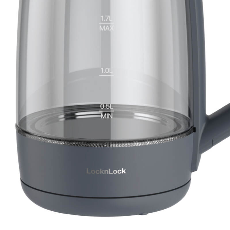 Ấm đun siêu tốc 5 mức nhiệt LocknLock Smart glow glass electric kettle 1.7L EJK276GRY, , large image number null